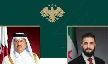 اتصال هاتفي بين الرئيس أحمد الشرع وأمير قطر لبحث التطورات الإقليمية وتعزيز التعاون المشترك