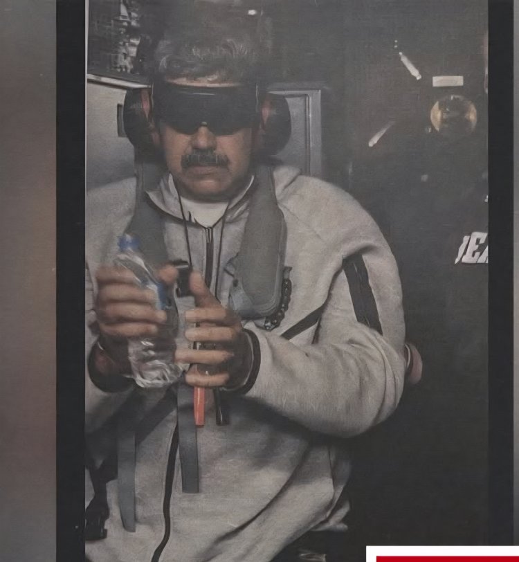 ترمب ينشر صورة لـمادورو بعد اعتقاله على متن السفينة الحربية يو إس إس إيوا جيما